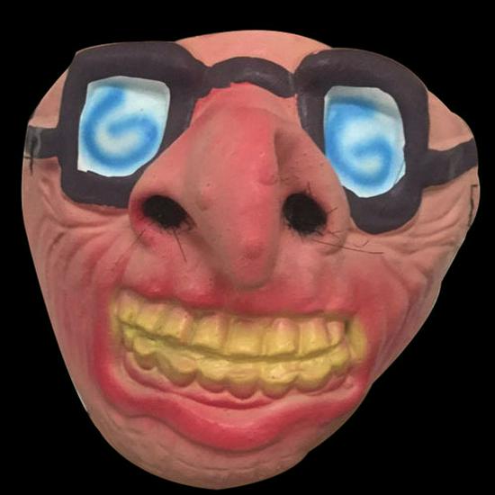 Latex Halloween Half Face Mask with Funny Red Lips & Pacifier for Kids & Adults