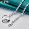 Romantic Heart Pendant Necklace Gift Silver Color Fashion Jewelry