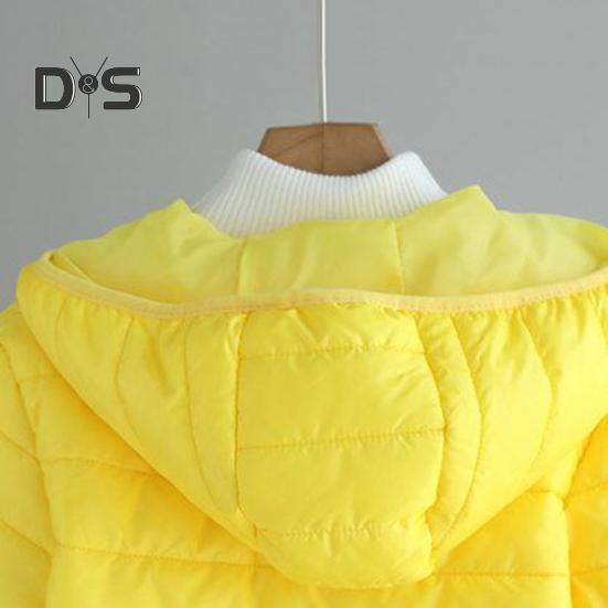 Fall Winter Women Jacket Thick Padded Warm Windproof Soft Zipper Closure Loose Cardigan Hooded Long Sleeve Lady Down Coat