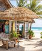 Tourist Straw Hat: Sun Protection Resort Decor with Beach & B&B Appeal