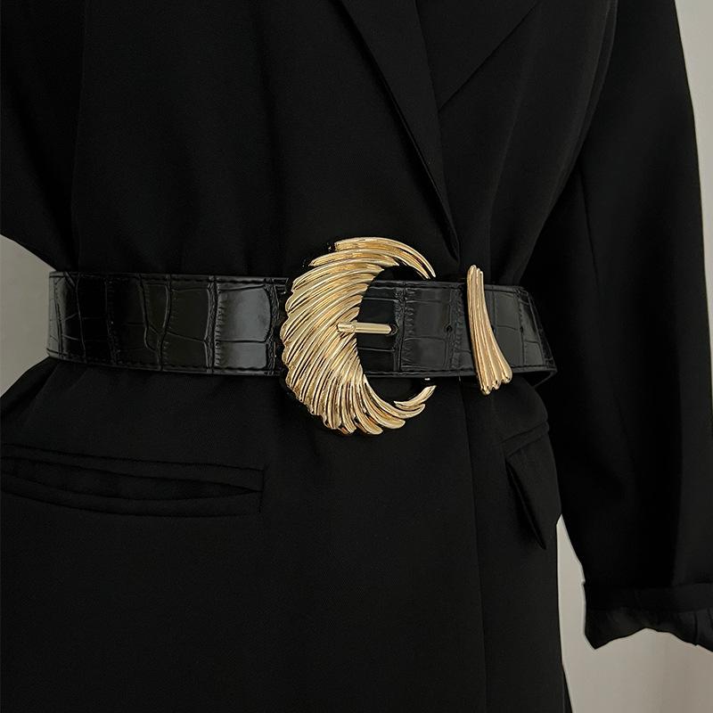 Four Seasons Available New Belt Women'S Leather Fashion Versatile Jeans Belt Decoration With Skirt, Suit, Sweater Waist Cover