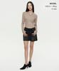 Women'S Ribbed Slim Hooded Long Sleeve T-Shirt [Grayish Beige]