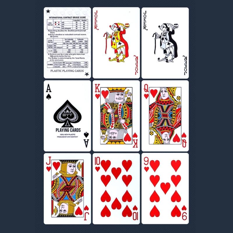 PVC Waterproofs Film Playing Card Plastic Playing Card Board Games Poker Card Practical Gift for Adults and Seniors