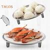 Stainless Steel Round Steamer Rack with Detachable V-Shaped Stand for Steamer Cooking Stackable Vegetables Dumplings Fish Seafood Versatile Kitchen