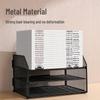 Deli 3-Tier Foldable Metal Desk File Organizer