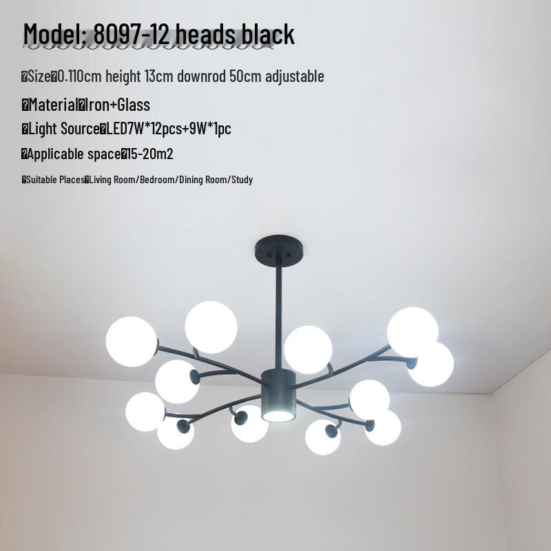 2025 Nordic Minimalist Chandelier: Modern Molecule Design for Living Room, Bedroom & Restaurant
