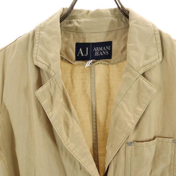 ARMANI JEANS Made in Italy Linen Blend Jacket 40 beige Women Used