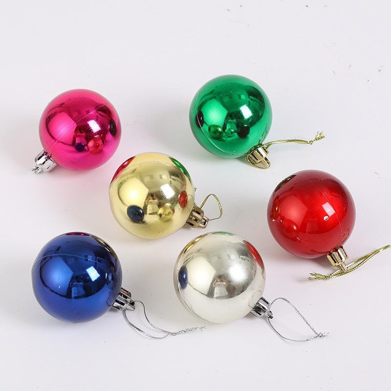 Glänzender galvanisch beschichteter farbiger Weihnachtsbaumschmuck Kugel