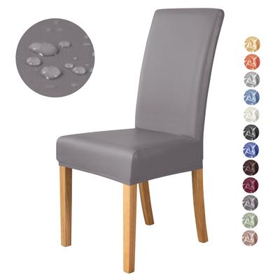 1/4 Stück PU Leder Wasserdicht Esszimmerstuhlbezüge Schmutzabweisend Stretch Stuhlhusse Stuhlsitzschoner für Wohnzimmer Küche