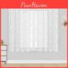 Polyester Lace Floral Window Curtain For Bedroom Kitchen Short Window Decor