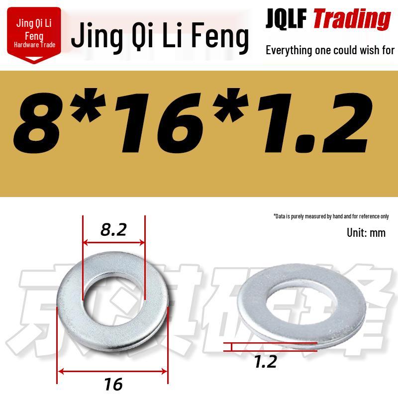 4.8 Grade Galvanized Flat Washer, M3-M14, Thickened Iron Gasket
