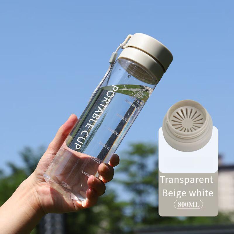 

Летний пластиковый стаканчик большой емкости портативный чайник с веревкой для разделения чая на открытом воздухе герметичная бутылка для воды 0.8L