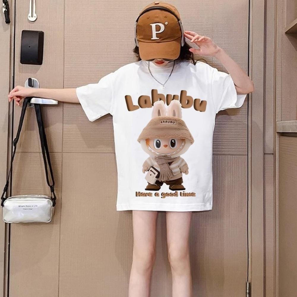 Children's T-shirt, neutral cartoon printed shirt, oversized short sleeved T-shirt