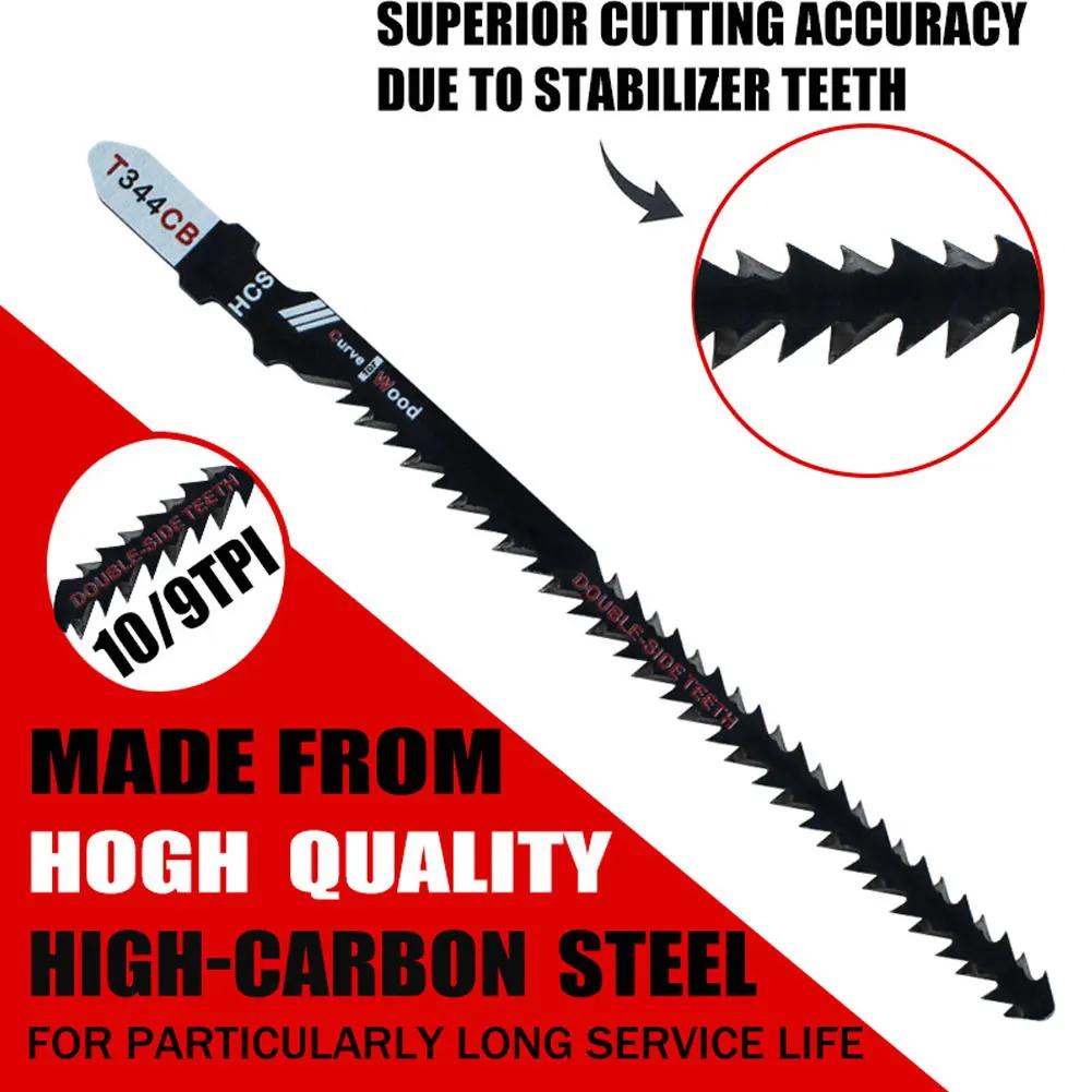 T-Shank Fine Coarse Teeth DIY Double-Sided Jigsaw Blade Extra Long Heavy Duty Scroll Saw Blades For Wood Aluminum Tight Spaces