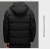 Men's Gradient Color Hooded Down Jacket - Winter Casual, Warm, Thickened Outerwear for All Ages