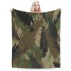 Green And Brown Camo  Super Soft Blankets  Kids Adult Plush Throw Blanket Fashion Bedroom Flannel Bedspread Sofa Bed Cover