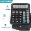 Desk Calculator, Basic Office Calculator with 12 Digits Large Display, Dual Solar Power and Battery, 4 Function Simple Calculation, Big Button for