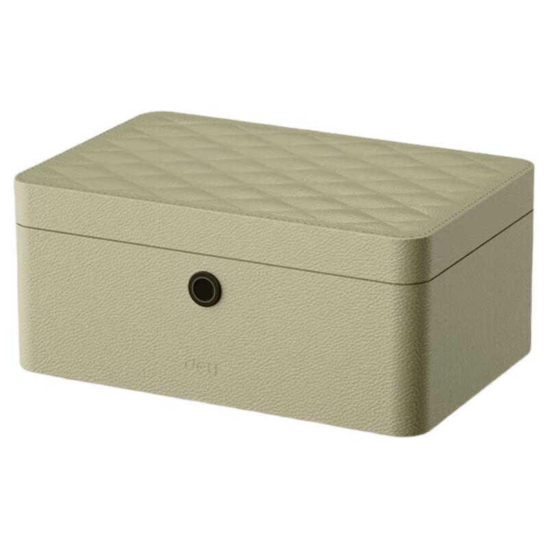 Deli PU Leather Fingerprint Home Safe Box