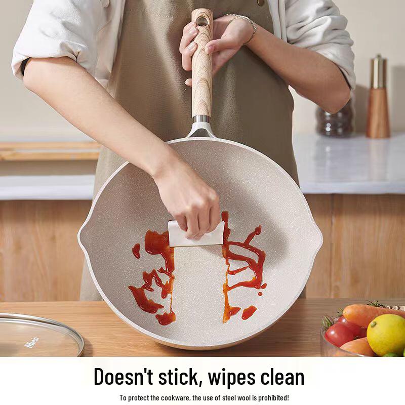 ZISIZ Aluminum Alloy Wok with Lid