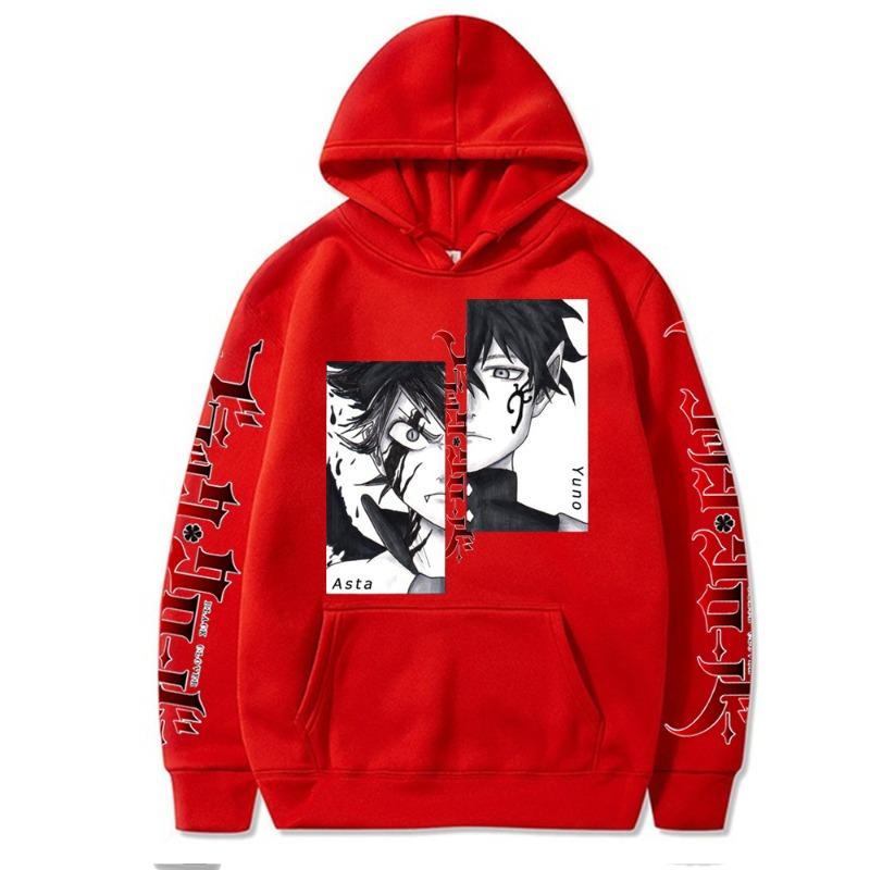 Japanese Animation Black Clover Hoodies Women Men Long Sleeve Hooded Sweatshirts Unisex Streetwear Pullover Clothing