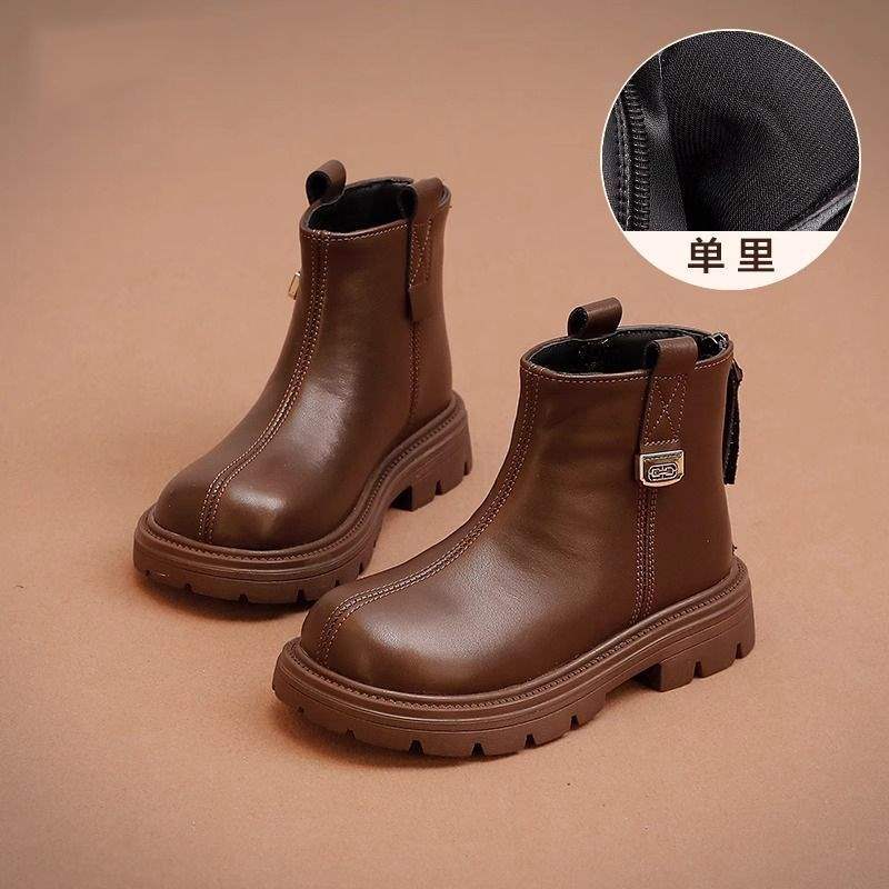 Children's and girls' autumn and winter Martin boots 2025 foreign style versatile princess short boots fashion baby leather boots versatile waterproof