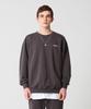 MOZMOZ Color Chip Mini French Oversized Embroidered Sweatshirt Charcoal