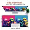 1pc Large Gaming Mouse Pad, UV Reactive Non-Slip Desk Mat, Washable PolyesterNinja, Turtles, HeroesComputer Pad with Vibrant Game Machine Pr