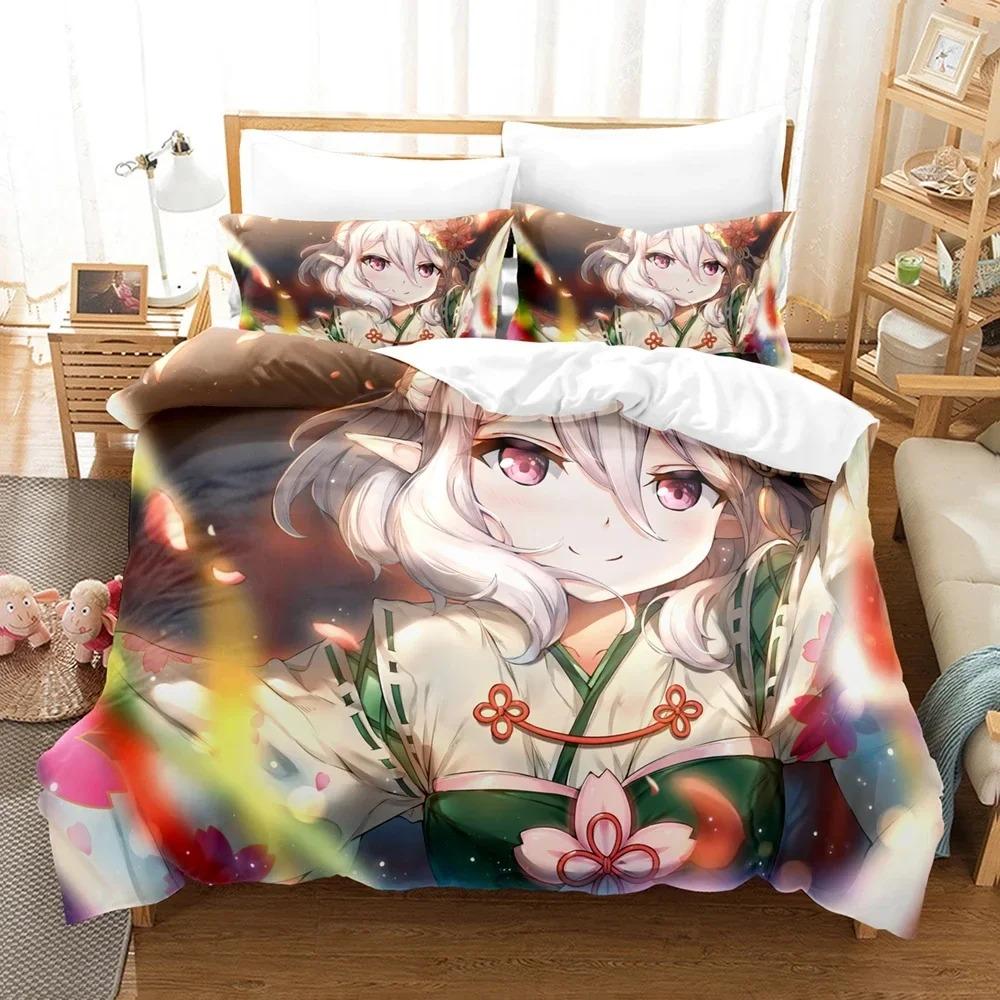 

SkinFriendly Trendy Twin Queen Anime Princess Connect ReDive Boys Girls Size Bed Kids Adult Home Textile Quilt Comforter (quilt)-EU Single(135*200cm)3pcs