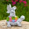 Angel Garden Statue Solar Lamp Decor with Solar Light Garden Decor Outdoor Statue Succulent for Outdoor Yard Decor