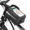 Waterproof Bicycle Phone Mount Bags Front Frame Top Tube Bag with Touchscreen Phone Holder Case Cycle Bike Tool Storage