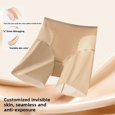 Ms Summer Ice Silk Non-trace Tall Waist Belly In Carry Buttock Sneaked Away No Edge Leggings