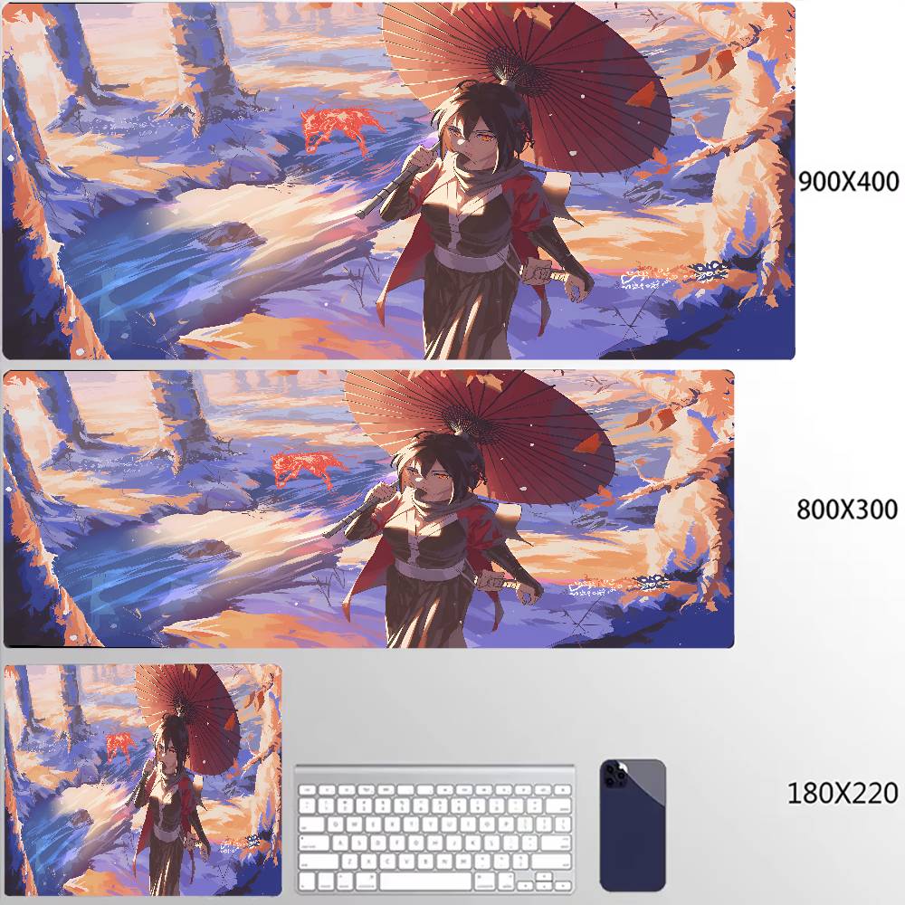 Anime Mask Girl Mouse Pad YUki Aim Gaming Speed Mouse Mat Game Premium Mousepad Gamer E-Sports Desk Mat Computer Keyboard Mats2