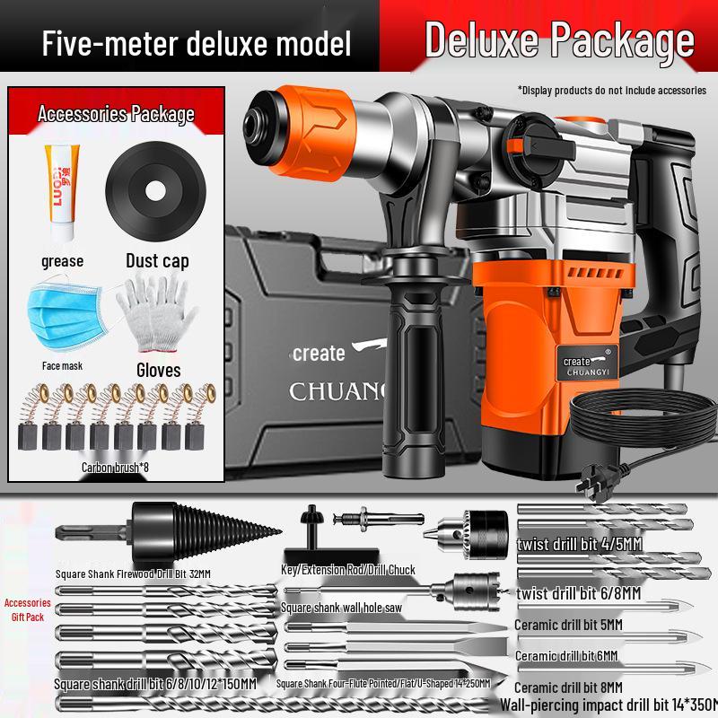 Chuangyi High-Power Multifunctional Electric Hammer and Impact Drill for Wood and Concrete Drilling