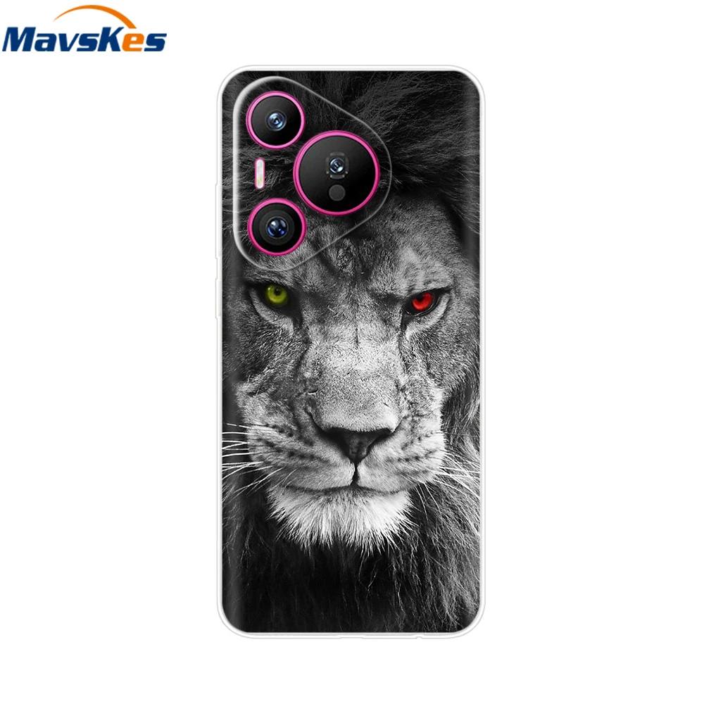 For Huawei Pura 70 Pro Case Pura 70 Clear Back Cover Pretty Girl Bumper Soft TPU Funda For Huawei Pura 70 Pro+ Pura70 Ultra Capa