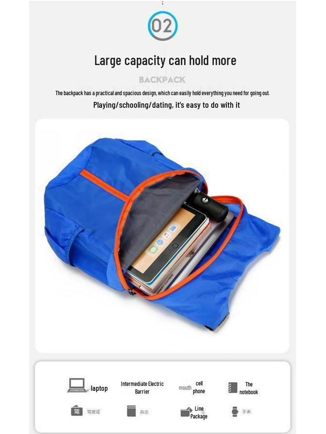 2025 Floral Pattern Lightweight Outdoor Folding Backpack for Travel