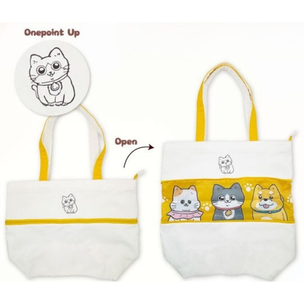 Marimo Craft Old Man Who Reincarnated As a Nobiru Tote Bag Handle Not W460 X H325 X D170mm "The Cat" (Zippered Included) Approx. MNO-014