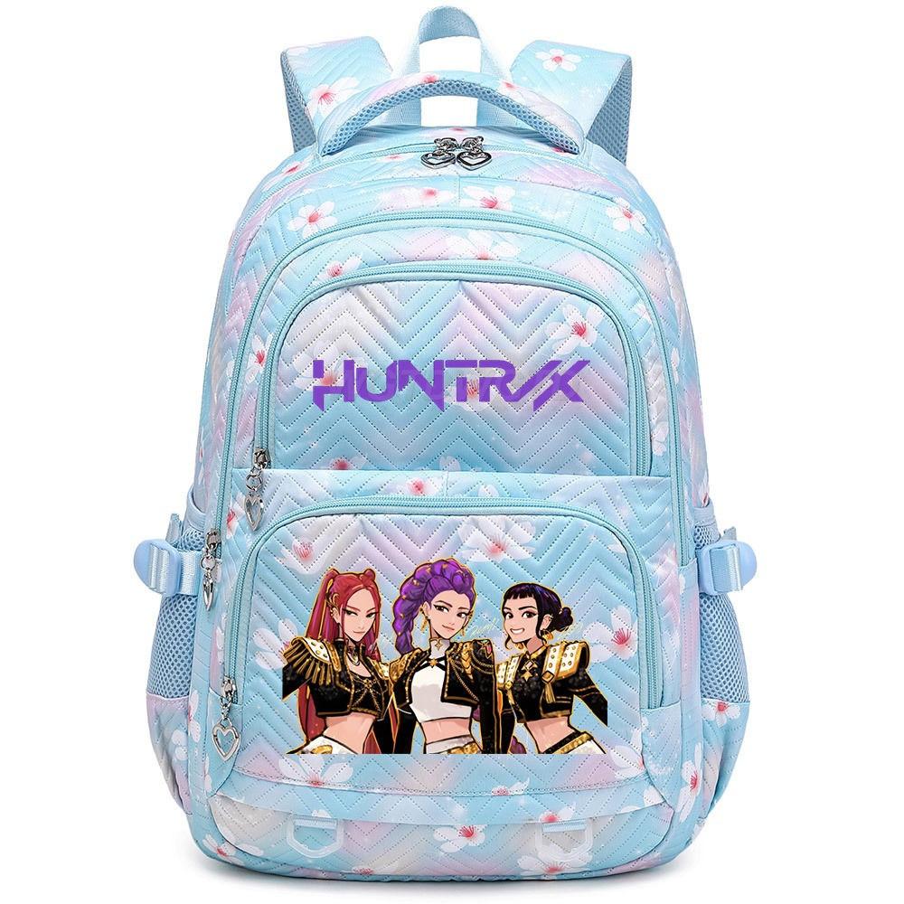 Kids Girls Kpop Hunters Rumi Zoey Printed Backpack Student School Waterproof Big Bag