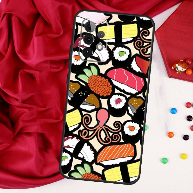 Sushi Maki Rice Kitchen Food Cute For Samsung Galaxy A52 A32 A22 A54 A14 A16 A26 A36 A56 A55 A35 A05 A06 A15 A53 A33 A13 Case