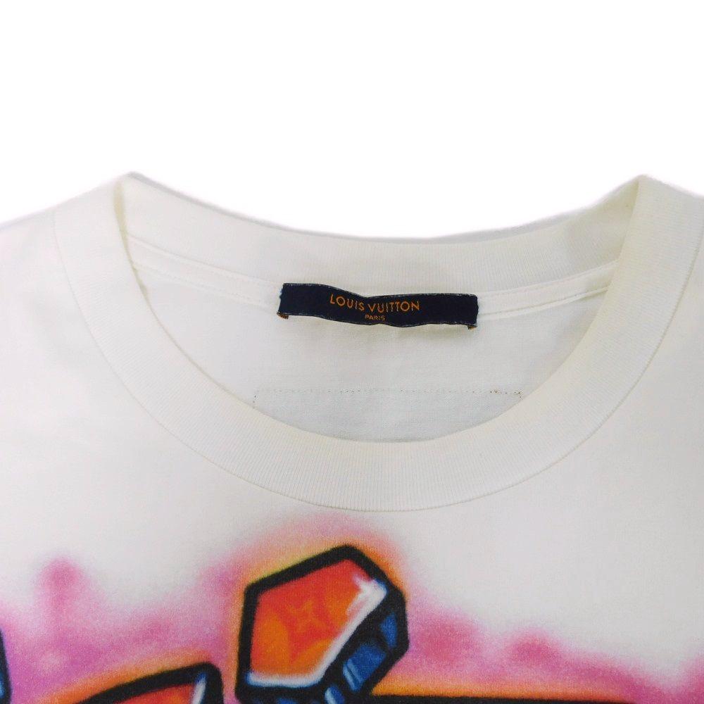 Used 12564 Graphic Logo Print Crew Neck 7829 L Multicolor 180/100 Cotton White Men's from Japan AUTHENTIC
