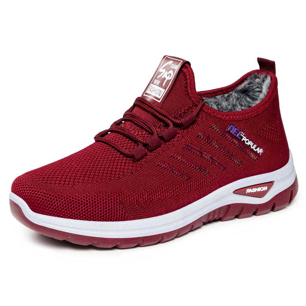 Shoes female couple large size women's shoes flying woven breathable casual shoes versatile soft sole lightweight sports shoes light mouth single shoe