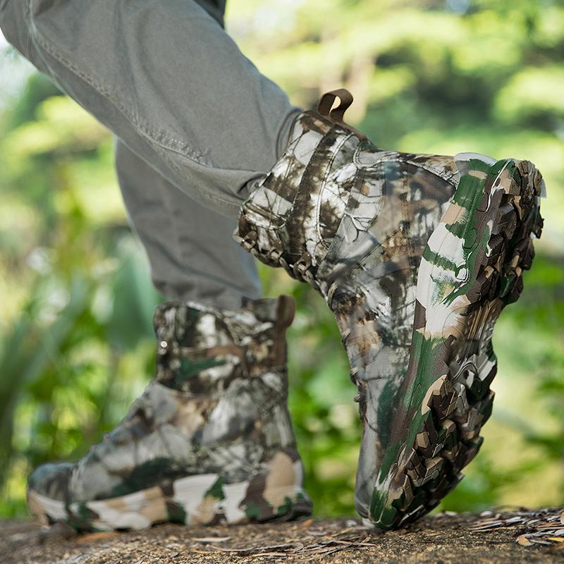 Herren Wüstenstiefel Herren Casual Outdoor Hohe Kampfstiefel Übergröße Camouflage Dschungel Cross-Country Wanderschuhe