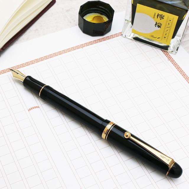 Pilot Custom 74 Fountain Pen Black Soft Fine Nib FKKN-12SR-BSF Converter