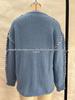 Women's Solid Color Round Neck Long Sleeve Knit Sweater with Drawstring - European & American Style