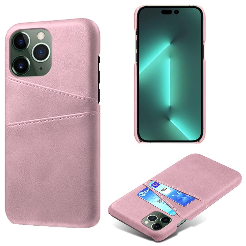 Phone Cover for iPhone 15 Pro,PU Leather Coated PC Protective Back Case with Dual Card Slots