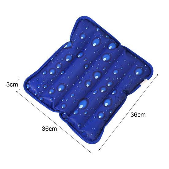 Summer Ice Cooling Mat Waterproof Inflatable Seat Cushion Foldable Portable Travel Car Home Office Chair Water Seating Pad