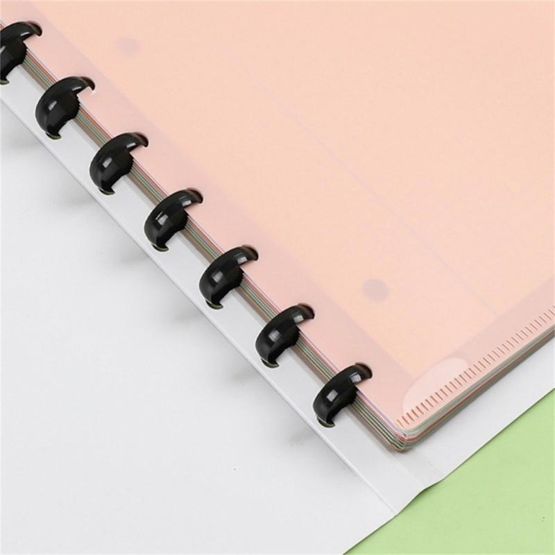 5Pcs 11 Hole Punched Binder Dividers with Pocket 3 Hole Punched Refill Paper for Binder Notebook Journal Planner