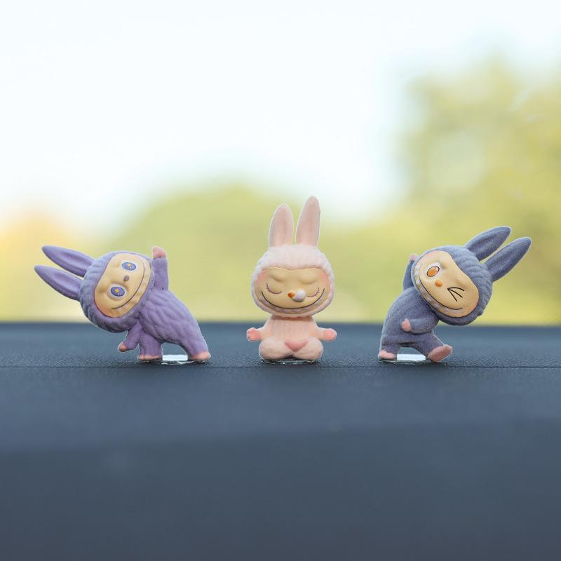 1pc Car Display Screen Decoration, Center Console, Car Cartoon Decoration, Yoga Cloth, Car Interior Supplies