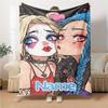 Custom Name Jinx Power Dark Party Blanket For Couch Bed Plush Cozy Fuzzy Blanket Super Soft Warm Blankets For Fall And Winter 091619