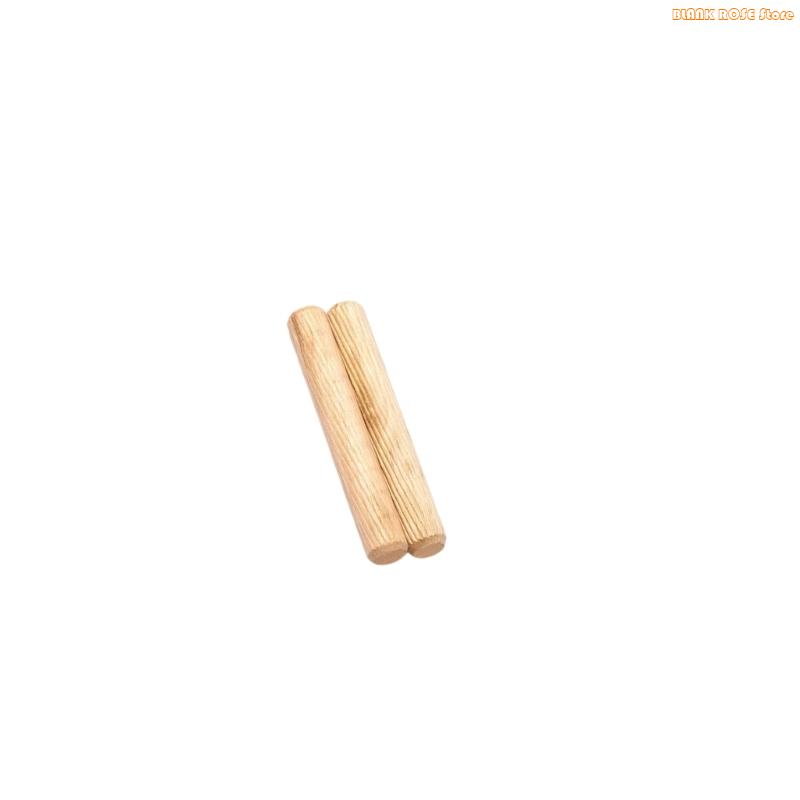 K1AE 100Pcs Woodworking Doweling Jig Round Fluted Wooden Plug Dowel Pin Rod Locator Furniture Fitting 6mm 10mm 10mm