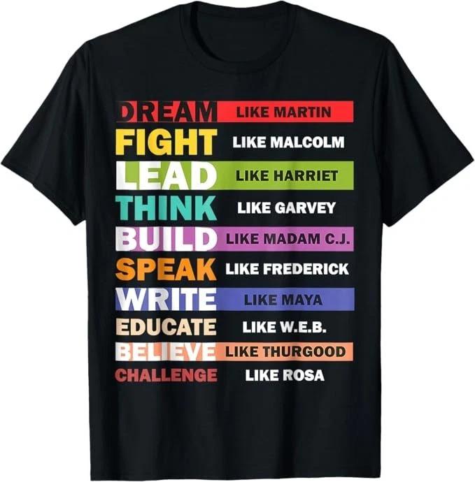 Black Lives Matters Black Leaders Black History Month T-Shirt M